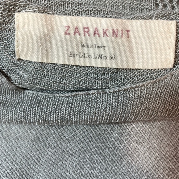 Zara‎ knit grey lightweight sweater top - Picture 2 of 6